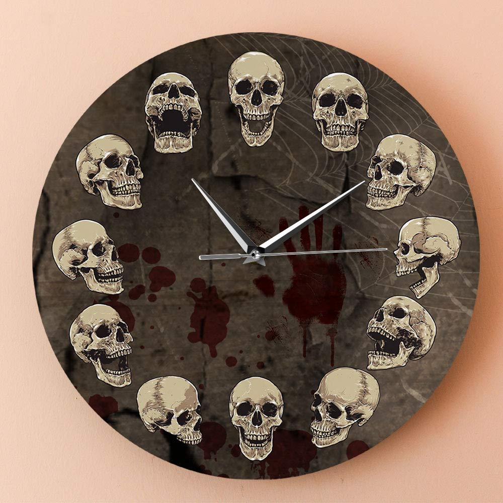 Amazon.com: The Geeky Days Anatomical Skulls Wall Clock Quartz